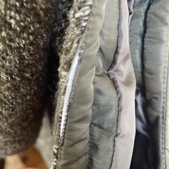 Zara Puffer Vest Removable Hood, Olive Green and Brown, Women's Large - Picture 6 of 11